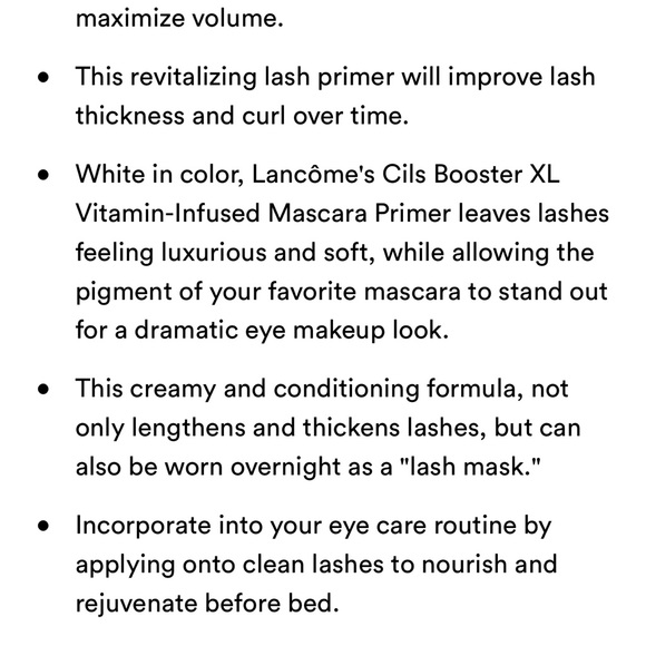 $6❤️‍🔥 Lancôme Cils Booster XL Vitamin-Infused Lash Thickening Mascara Primer - Picture 8 of 9